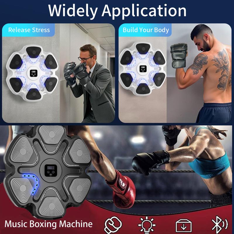 Music Boxing Machine, Boxing Wall Mount Machine for Kids Adult, Smart Boxing Traineing Machine with Boxing Gloves