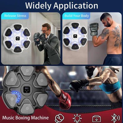 Music Boxing Machine, Boxing Wall Mount Machine for Kids Adult, Smart Boxing Traineing Machine with Boxing Gloves