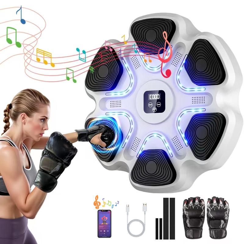Music Boxing Machine, Boxing Wall Mount Machine for Kids Adult, Smart Boxing Traineing Machine with Boxing Gloves