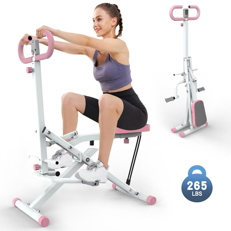 Squat Machine for Home, Assist Trainer for Glutes Workout Foldable with Resistance Bands, for Botty Glutes Butt Thighs, Ab Back/Leg Press Hip Thrust for Home Gym Fitness-Black