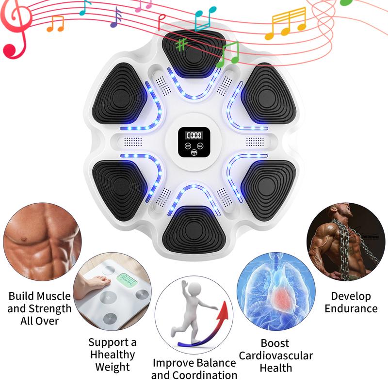 Music Boxing Machine, Boxing Wall Mount Machine for Kids Adult, Smart Boxing Traineing Machine with Boxing Gloves