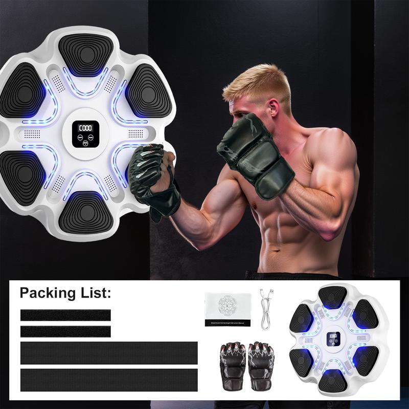 Music Boxing Machine, Boxing Wall Mount Machine for Kids Adult, Smart Boxing Traineing Machine with Boxing Gloves