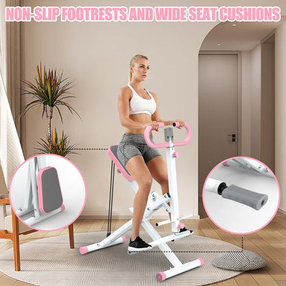 Squat Machine for Home, Assist Trainer for Glutes Workout Foldable with Resistance Bands, for Botty Glutes Butt Thighs, Ab Back/Leg Press Hip Thrust for Home Gym Fitness-Black