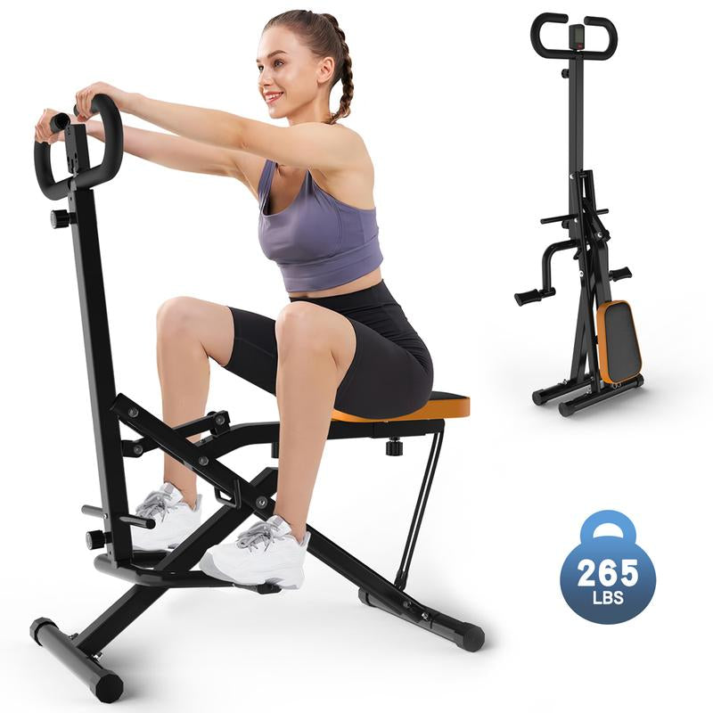 Squat Machine for Home, Assist Trainer for Glutes Workout Foldable with Resistance Bands, for Botty Glutes Butt Thighs, Ab Back/Leg Press Hip Thrust for Home Gym Fitness-Black